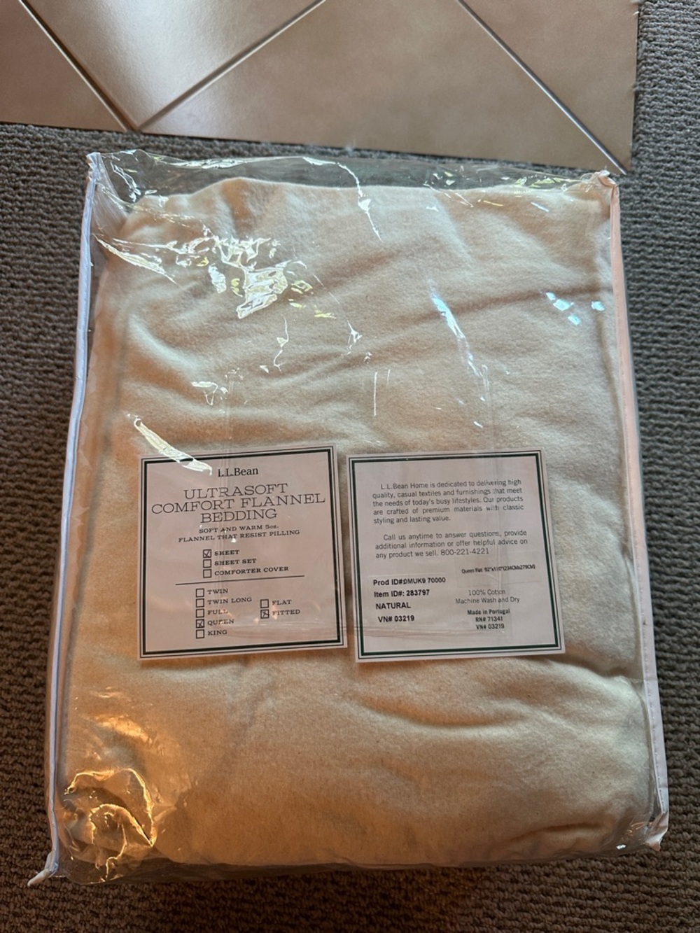 L.L. Bean Ultrasoft Comfort Flannel Bedding - Natural
